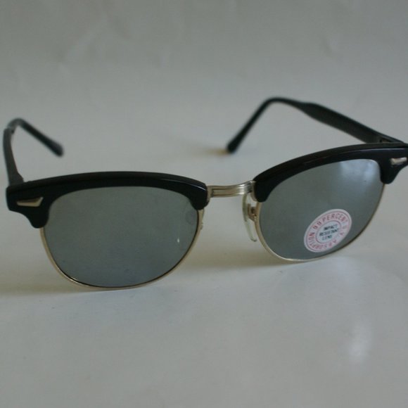 NWT True Vintage Retro Fashion Soho/Clubman style sunglasses w/mirror GLASS lens - Picture 2 of 3